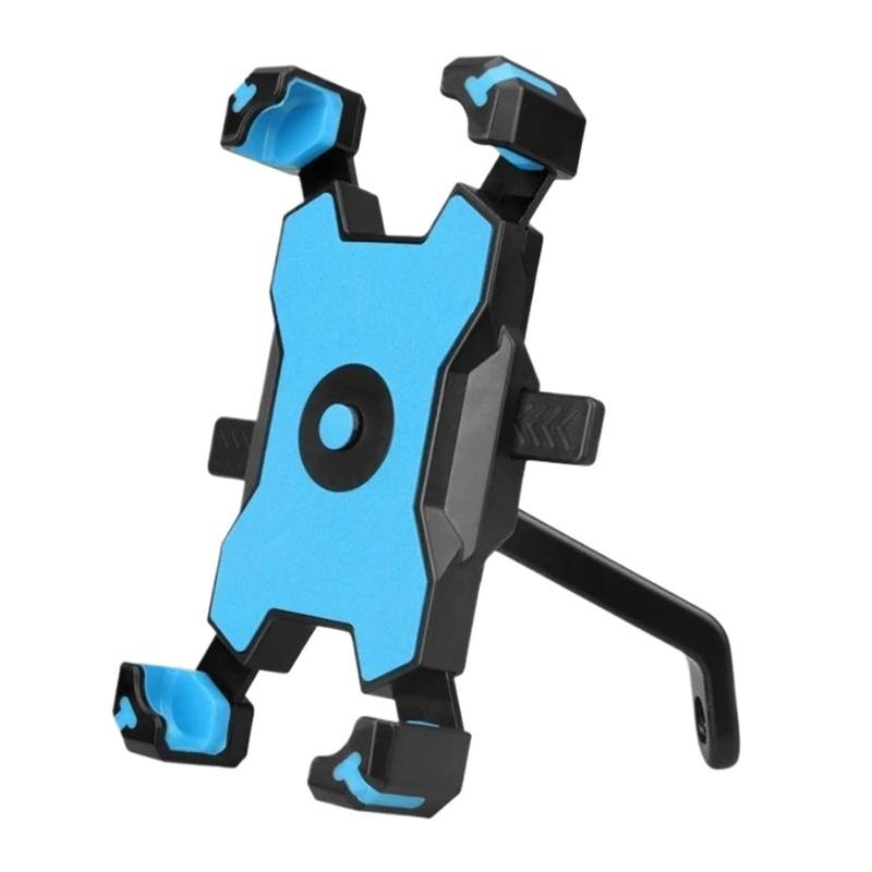 Motorrad Handyhalter Motorrad Telefon Halter Halterung Handy Halter Elektrische Fahrrad Motorrad Telefon Stehen Fahrt Navigation Handy Rack Telefon Halter Unterstützung Handyhalterung Fahrrad(Blue-rea von KKMNAIF