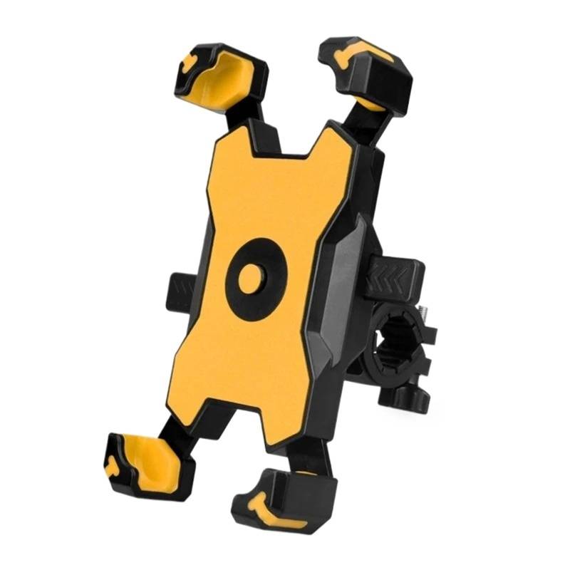 Motorrad Handyhalter Motorrad Telefon Halter Halterung Handy Halter Elektrische Fahrrad Motorrad Telefon Stehen Fahrt Navigation Handy Rack Telefon Halter Unterstützung Handyhalterung Fahrrad(Yellow-h von KKMNAIF