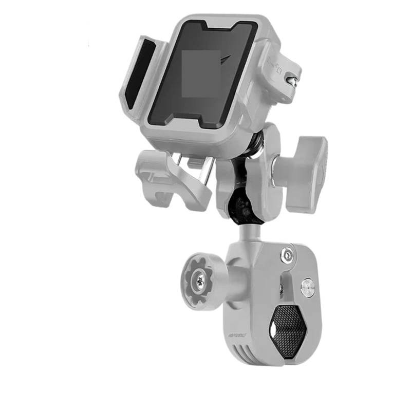 Motorrad Handyhalter Motorrad-Telefonhalter Stoßdämpfender Telefonhalter Für Motorradfahrten Typ-C-Ladegerät Einstellbare Diebstahlsicherung Schnellverschluss-Navigationshalterung Handyhalterung Fahrr von KKMNAIF