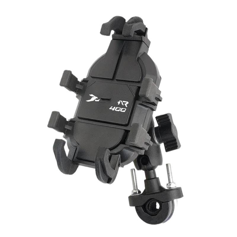 Motorrad Lenker Halter Für Dominar 400 Pulsar Motorradzubehör Stoßfester Lenker Handyhalter GPS-Ständerhalterung Motorrad-Telefonhalterklemme Verstellbare Fahrrad Handyhalterung(Handlebar with logo) von KKMNAIF