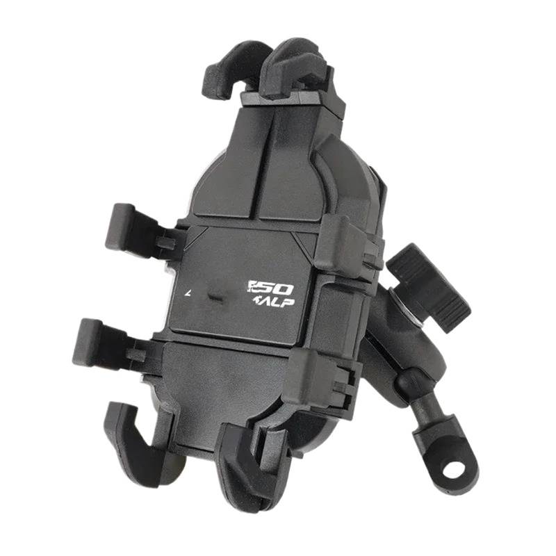 Motorrad Lenker Halter Für XL750 Transalp 2023 2024 Motorradzubehör Stoßfester Lenker-Handyhalter GPS-Ständerhalterung Motorrad-Handyhalterung Verstellbare Fahrrad Handyhalterung(Mirror wiht logo) von KKMNAIF