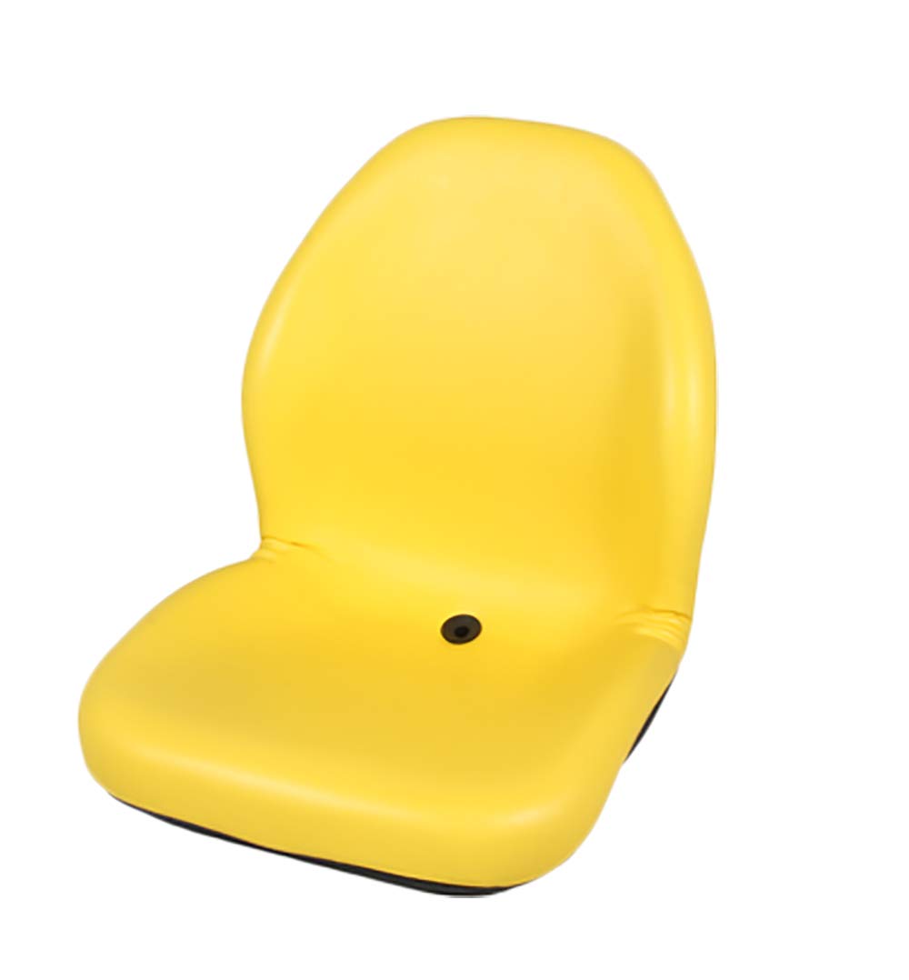KLARA SEATS PVC Sitzschale 482mm breit und hoher Rücken passend für JD Rasentraktoren, gelb von KLARA SEATS