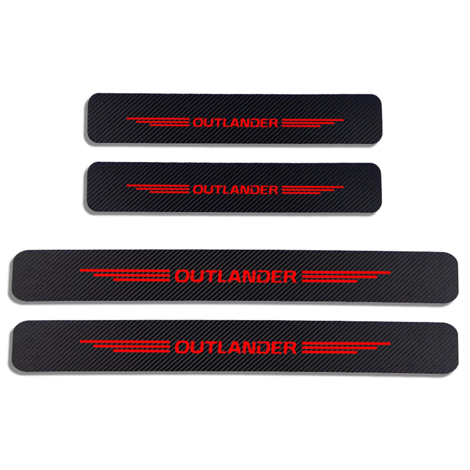 4 Stück Auto Einstiegsleisten Schutz, für Mitsu-bishi Outlander Auto Kohlefaser Türschweller Schutz mit Logo Aufkleber Kantenschutz,Red 4 Stück Auto Einstiegsleisten Schutz, für Mitsu-bishi Outlander Auto Kohlefaser Türschweller Schutz mit Logo Aufkleber Kantenschutz,Red von KLHYWEN