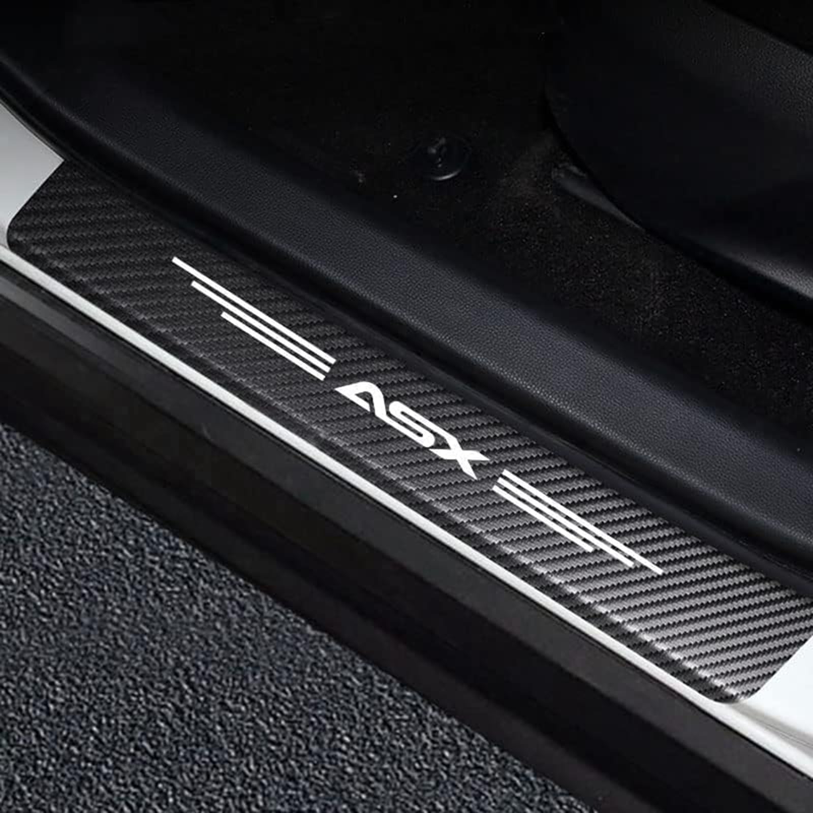4 Stück Auto Einstiegsleisten Schutz für Mitsu-bishi ASX, Kohlefaser Türschweller Lackschutzfolie Car Schritt Kanten Starke Klebrigkeit Schutzaufkleber Zierleisten,White 4 Stück Auto Einstiegsleisten Schutz für Mitsu-bishi ASX, Kohlefaser Türschweller Lackschutzfolie Car Schritt Kanten Starke Klebrigkeit Schutzaufkleber Zierleisten,White von KLHYWEN