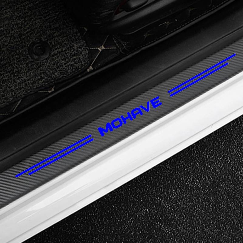 4 Stück Auto Einstiegsleisten Schutzfolie für KI-A Mohave Türschwelle Lackschutz, Kohlefaser Aufkleber Kantenschutz Styling Tuning Zubehör,Blue von KLHYWEN