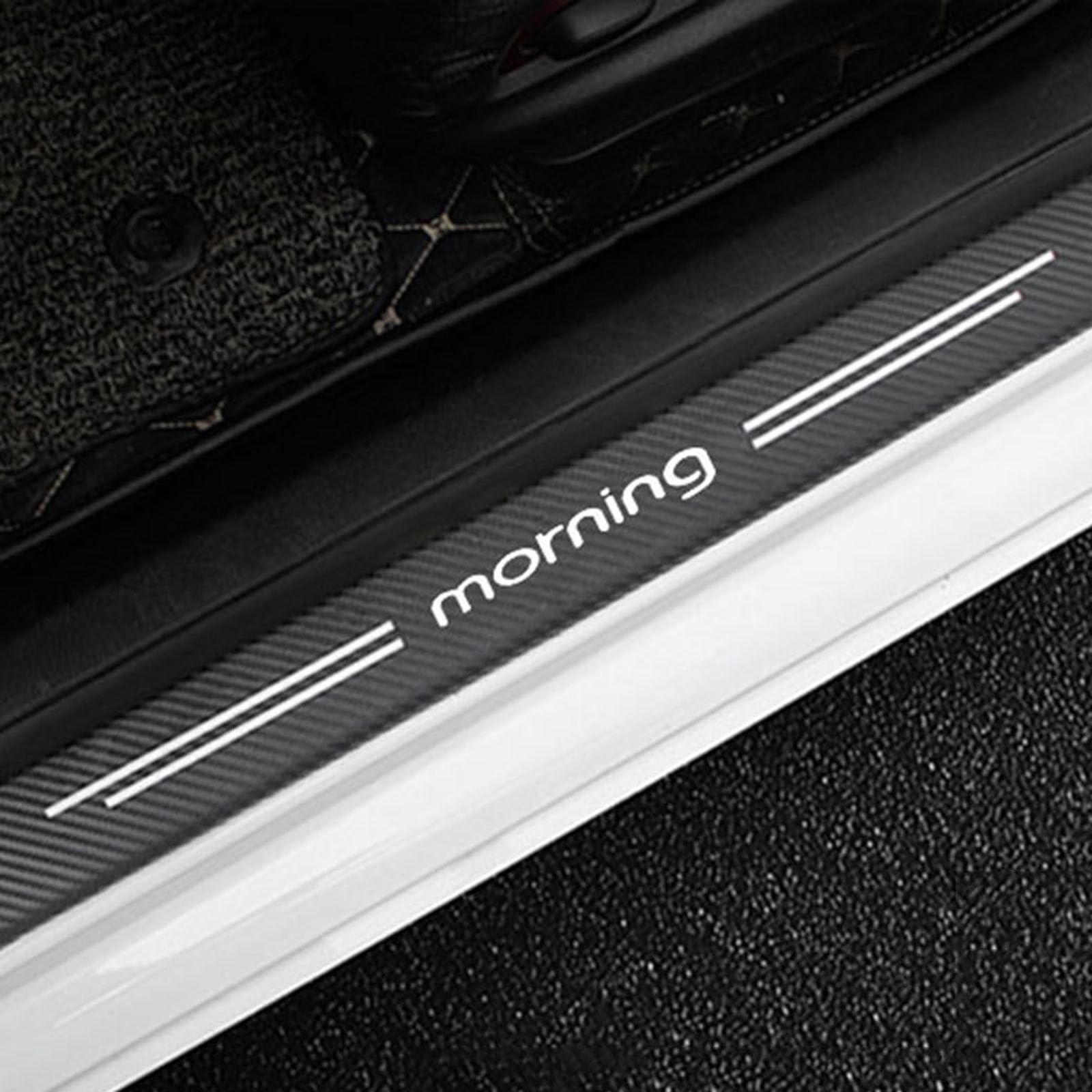 4 Stück Auto Einstiegsleisten Schutzfolie für KI-A Morning Türschwelle Lackschutz, Kohlefaser Aufkleber Kantenschutz Styling Tuning Zubehör,White 4 Stück Auto Einstiegsleisten Schutzfolie für KI-A Morning Türschwelle Lackschutz, Kohlefaser Aufkleber Kantenschutz Styling Tuning Zubehör,White von KLHYWEN