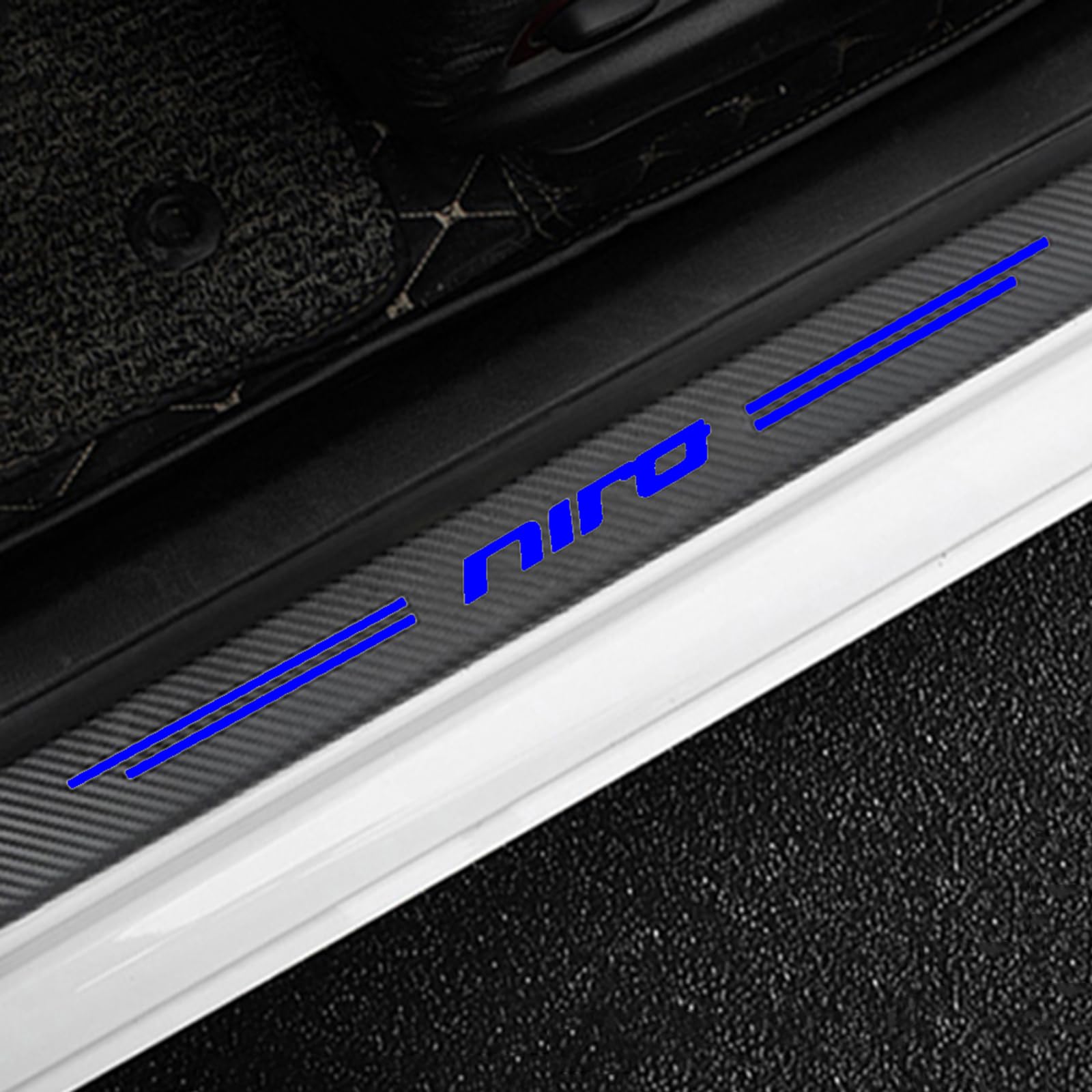 4 Stück Auto Einstiegsleisten Schutzfolie für KI-A NIRO Türschwelle Lackschutz, Kohlefaser Aufkleber Kantenschutz Styling Tuning Zubehör,Blue 4 Stück Auto Einstiegsleisten Schutzfolie für KI-A NIRO Türschwelle Lackschutz, Kohlefaser Aufkleber Kantenschutz Styling Tuning Zubehör,Blue von KLHYWEN