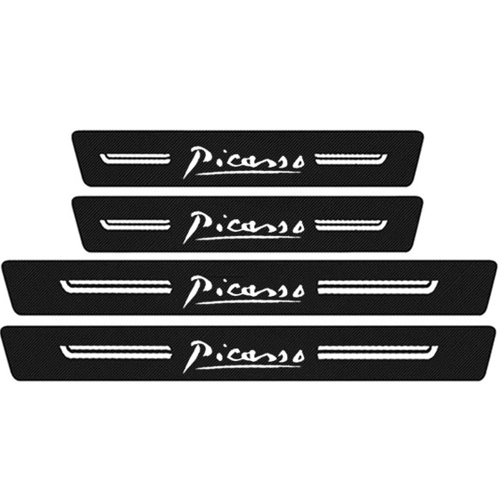 4 Stück Auto Kohlefaser Einstiegsleisten Kick Plates Aufkleber für Citr-oen Picasso, Car Türschwelle Scuff Pedal Anti Scratch Schwellenabdeckung Schutz Trim Sticker Zubehör,White 4 Stück Auto Kohlefaser Einstiegsleisten Kick Plates Aufkleber für Citr-oen Picasso, Car Türschwelle Scuff Pedal Anti Scratch Schwellenabdeckung Schutz Trim Sticker Zubehör,White von KLHYWEN