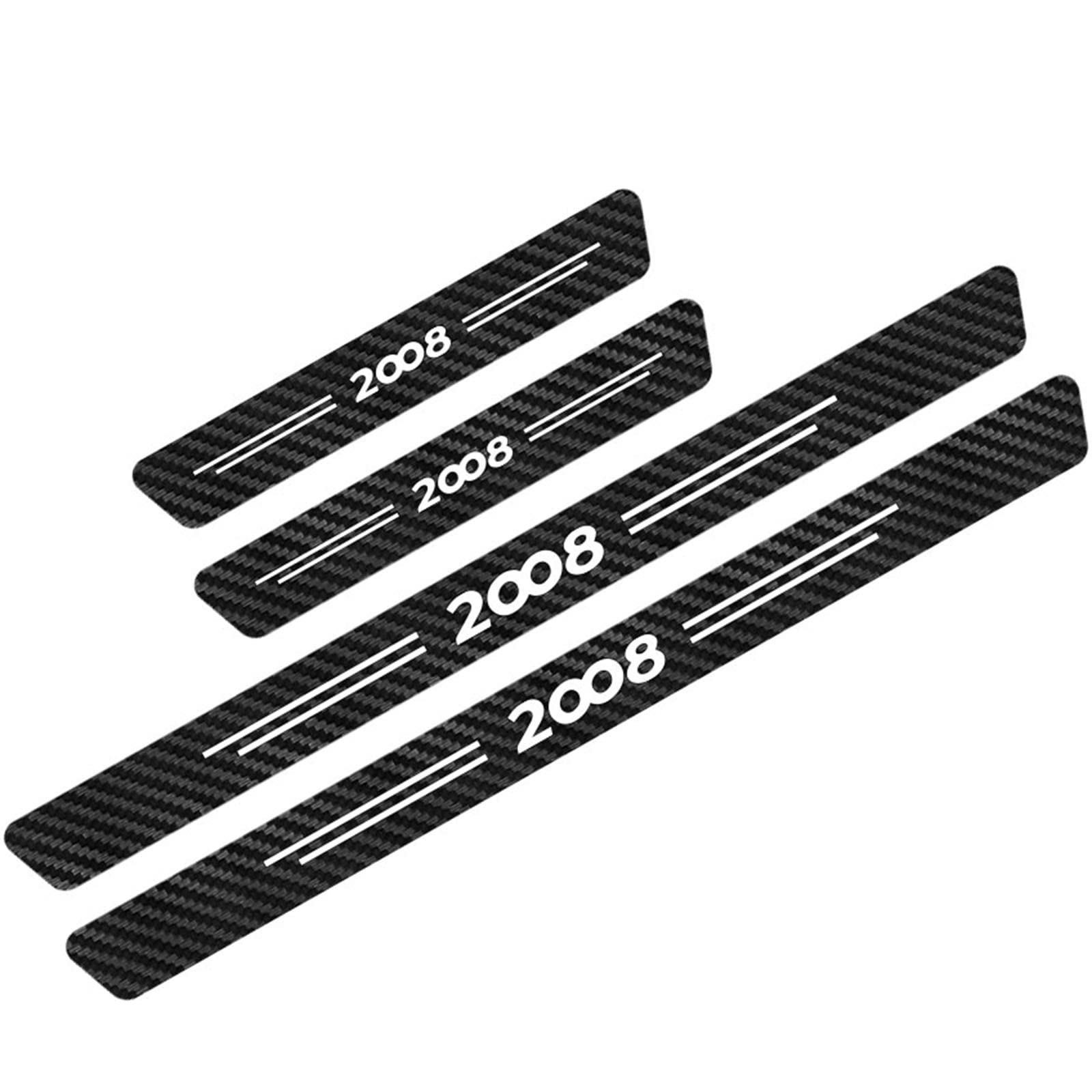 4 Stück Auto Kohlefaser Einstiegsleisten Schutz Für Peu-geot Tuning Zubehör mit Logo Türschwelle Anti Kratz Aufkleber Schutzstreifen,2008 White 4 Stück Auto Kohlefaser Einstiegsleisten Schutz Für Peu-geot Tuning Zubehör mit Logo Türschwelle Anti Kratz Aufkleber Schutzstreifen,2008 White von KLHYWEN