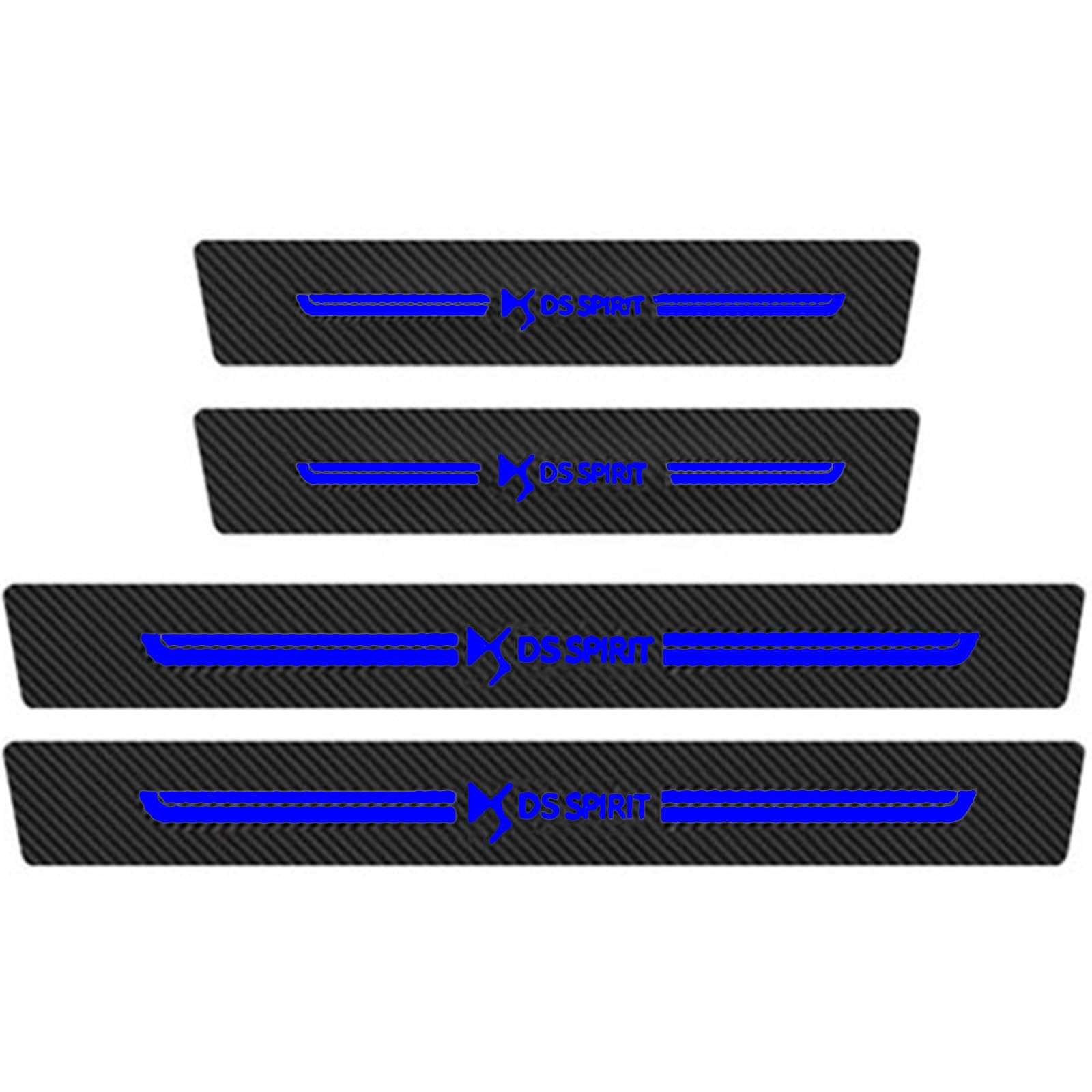 Auto Kohlefaser Einstiegsleisten Für Citr-oen DS Spirit Tuning Zubehör 4 STÜCKE Auto Scuff Plate Türschwelle Sill Aufkleber,Blue Auto Kohlefaser Einstiegsleisten Für Citr-oen DS Spirit Tuning Zubehör 4 STÜCKE Auto Scuff Plate Türschwelle Sill Aufkleber,Blue von KLHYWEN