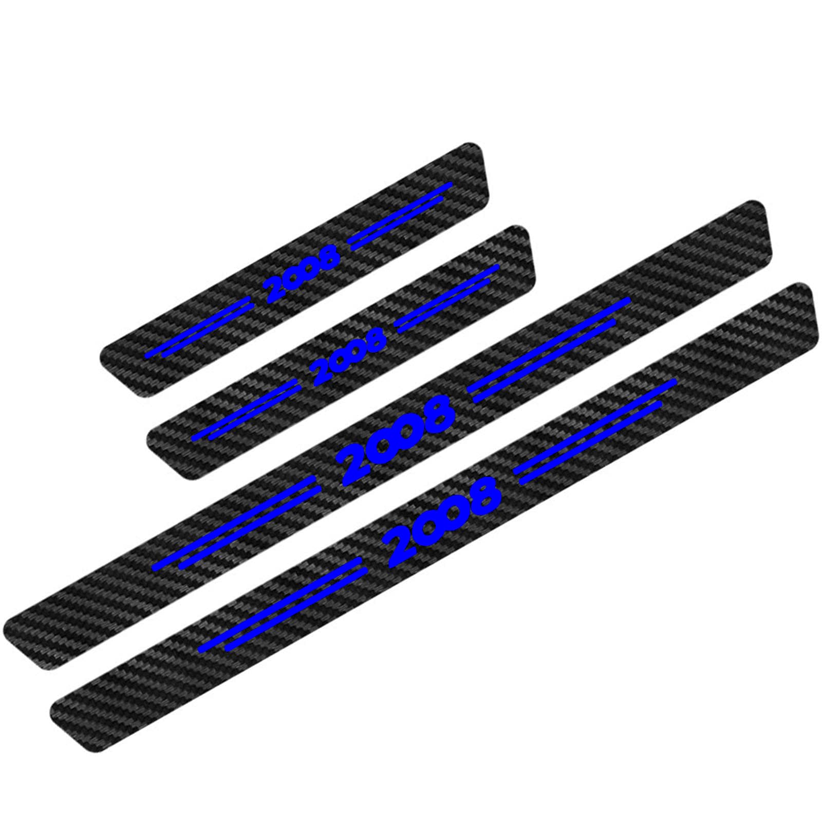 Auto Kohlefaser Einstiegsleisten Für Peu-geot Tuning Zubehör 4 STÜCKE Auto Scuff Plate Türschwelle Sill Aufkleber,2008 Blue Auto Kohlefaser Einstiegsleisten Für Peu-geot Tuning Zubehör 4 STÜCKE Auto Scuff Plate Türschwelle Sill Aufkleber,2008 Blue von KLHYWEN