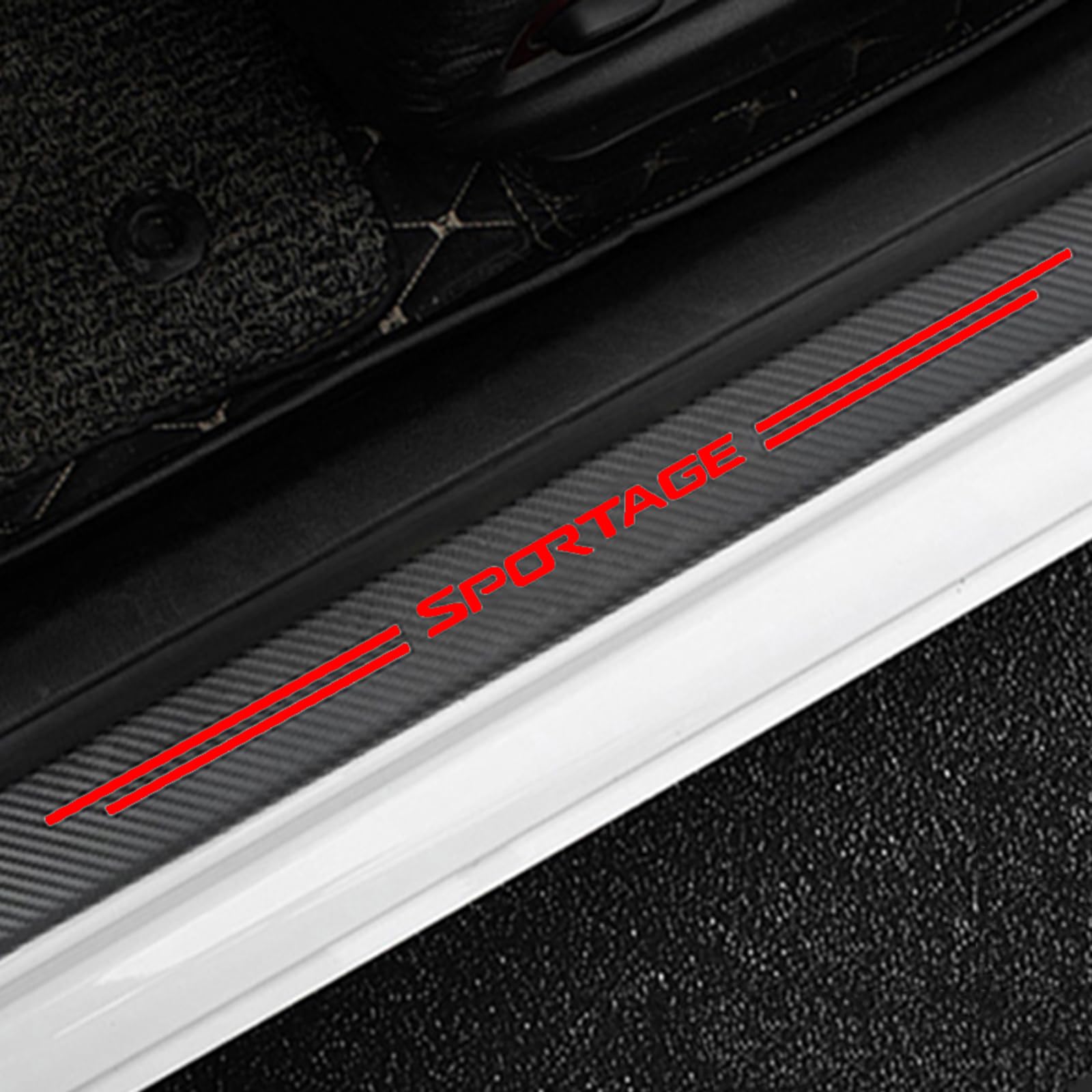 Auto Kohlefaser Einstiegsleisten TüRschweller Aufkleber für KI-A SPORTAGE, 4 Stück Car Kick Plates Schutz AntiKratz Abnutzungs Türschweller Protector,Red Auto Kohlefaser Einstiegsleisten TüRschweller Aufkleber für KI-A SPORTAGE, 4 Stück Car Kick Plates Schutz AntiKratz Abnutzungs Türschweller Protector,Red von KLHYWEN