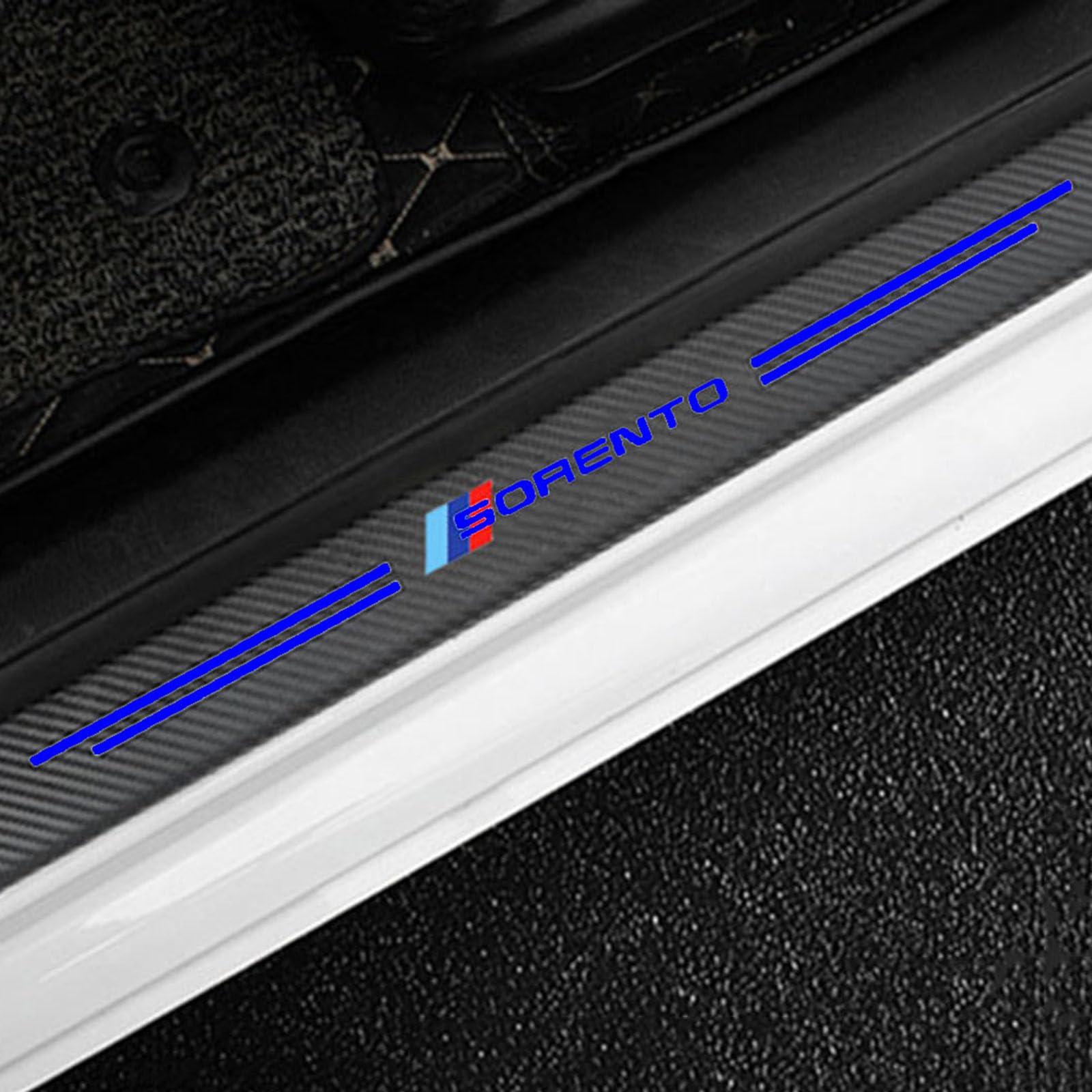 Auto Kohlefaser Einstiegsleisten TüRschweller Aufkleber für KI-A Sorento, 4 Stück Car Kick Plates Schutz AntiKratz Abnutzungs Türschweller Protector,Blue Auto Kohlefaser Einstiegsleisten TüRschweller Aufkleber für KI-A Sorento, 4 Stück Car Kick Plates Schutz AntiKratz Abnutzungs Türschweller Protector,Blue von KLHYWEN