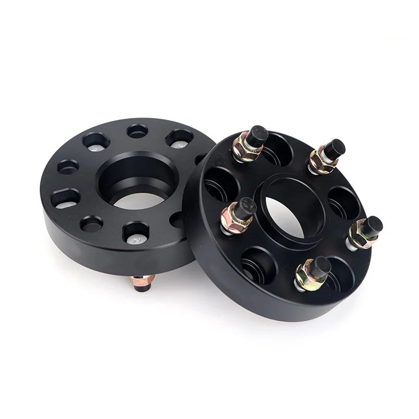 Distanzscheibe Räder Für FIAT 500L 2 Stück 15/20/25/30/35/40mm PCD 5x98 CB 58.1mm Spurverbreiterungen Adapter Spürverbreiterungsatz(2PCS 15mm Black) von KLKWSFGFZK