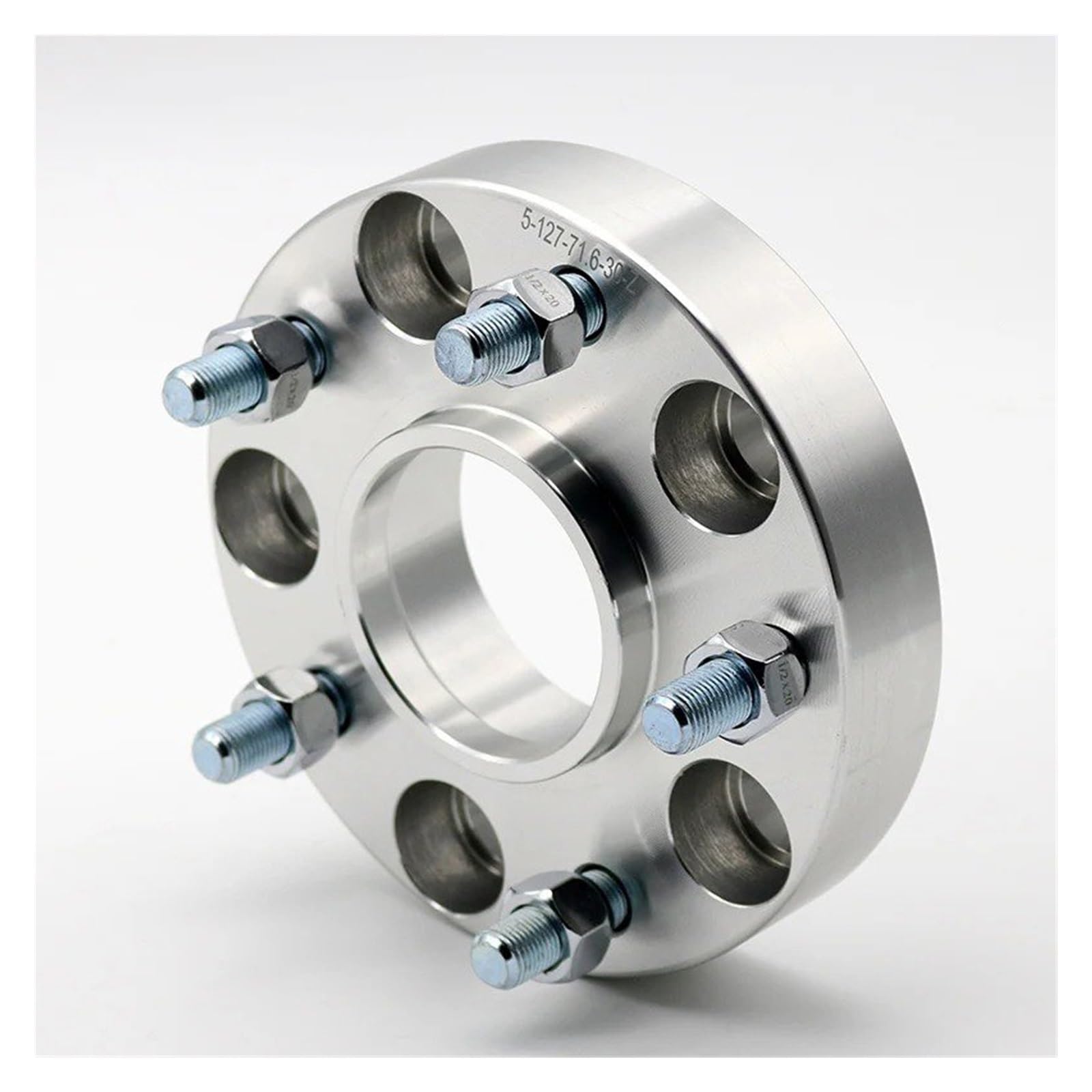 Distanzscheibe Räder Für Universal Series Car M12XP1.5 Anzug Für 5 Ösen 2 Stück 15/20/25/30/40 Mm PCD 5 X 114.3 CB 64.1 Mm Spurverbreiterung Adapter Spürverbreiterungsatz(2PCS 30mm Silver) von KLKWSFGFZK