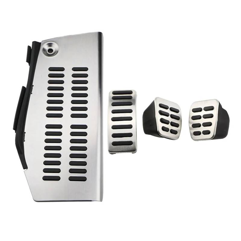 Fußstütze Bremse FÜR VW FÜR Polo FÜR Golf 4 Auto Pedal Edelstahl Pad Fußstütze Pedalkappen Abdeckung(MT A with Rest Pedal) von KLKWSFGFZK