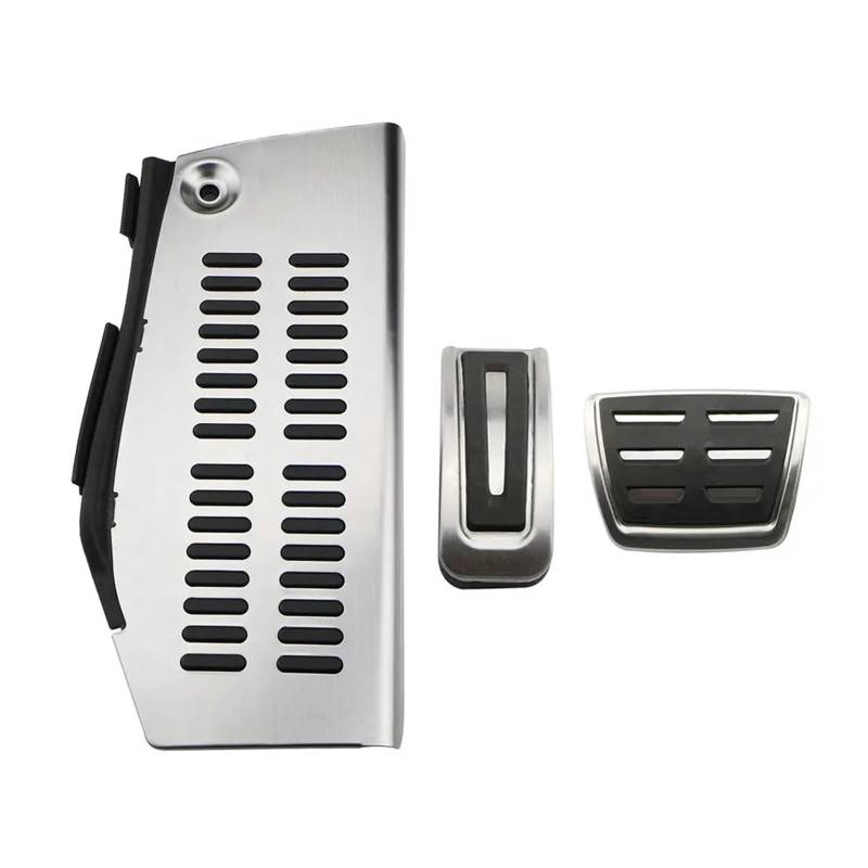 Fußstütze Bremse FÜR VW FÜR Polo FÜR Golf 4 Auto Pedal Edelstahl Pad Fußstütze Pedalkappen Abdeckung(at B with Rest Pedal) von KLKWSFGFZK