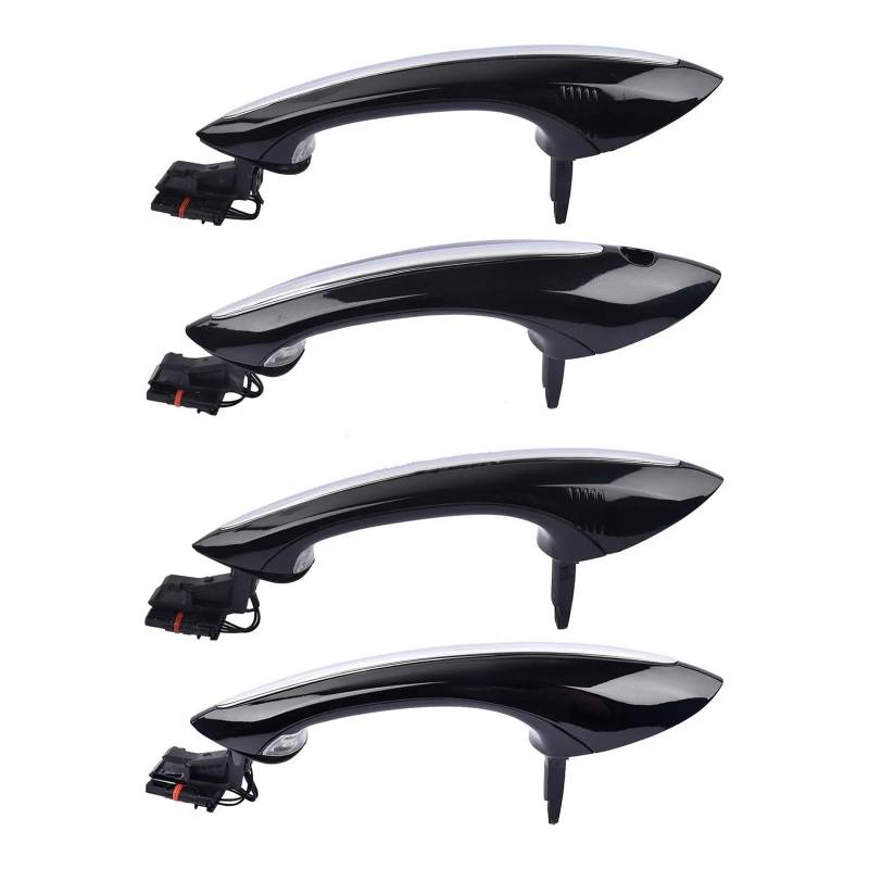 Türgriff Für Außen Fahrerseite Für F07 F10 F11 F06 F12 F13 F01 F02 F03 F04 4 PCS Schwarz Vorne Hinten Links Rechts Außentür Griff Türgriff Beifahrerseite von KLKWSFGFZK
