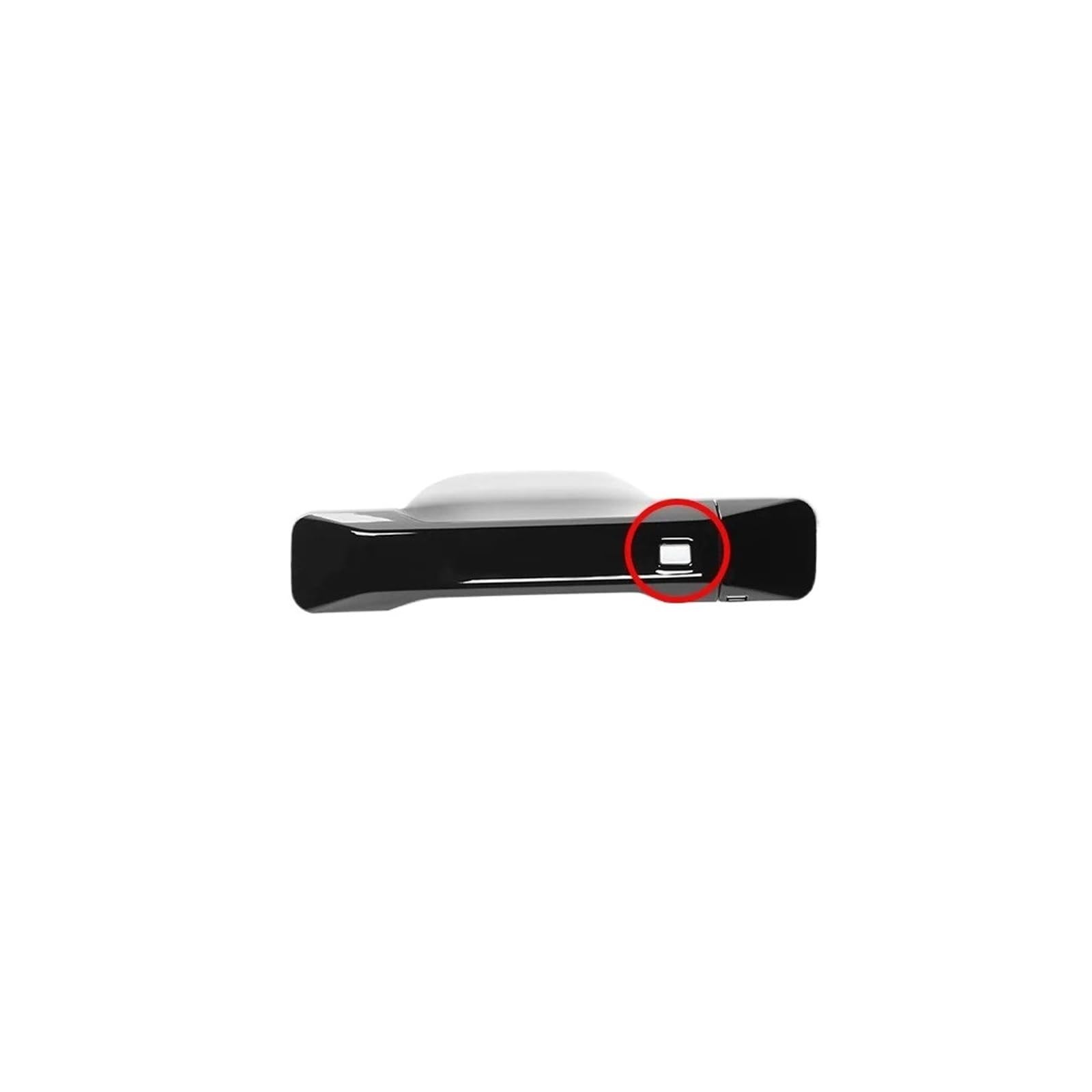 Türgriff Für Außen Fahrerseite Für Hyundai Für Santa Fe MX5 2024 Linkslenker Helle Schwarze Außentürgriffabdeckung Verkleidung Türgriff Beifahrerseite(Touch Version) von KLKWSFGFZK