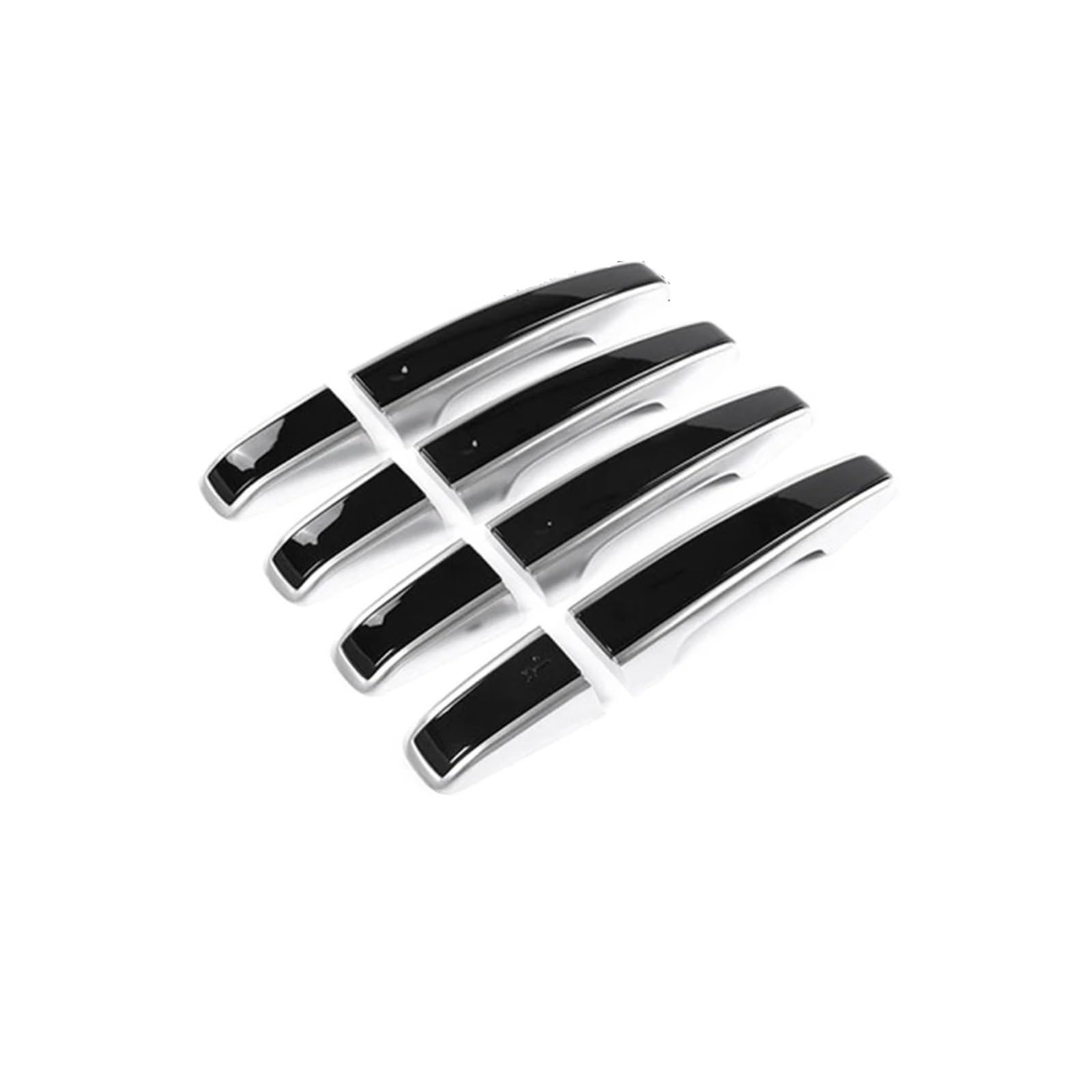 Türgriff Für Außen Fahrerseite Für Land Für Rover Für Discovery 5 2017 2018 2019 2020 2021 8X Auto Türgriff Abdeckung Trim Ersatz Türgriff Beifahrerseite(Black Silver) von KLKWSFGFZK