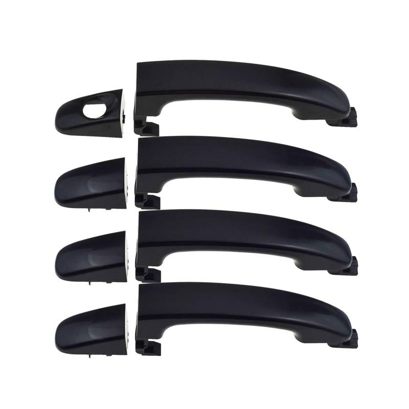 Türgriff Für Außen Fahrerseite Für Mazda BT50 2012 2013 2014 2015 2016 2017 2018 2019 2020 Außentürgriff Vorne Hinten Links Rechts 4 Stück Chrom Schwarz Türgriff Beifahrerseite(Black 4PCS) von KLKWSFGFZK