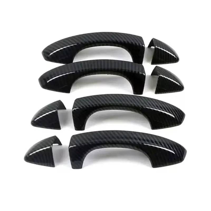 Türgriff Für Außen Fahrerseite Für VW Für Golf 7 MK7 MK7.5 2014 2015 2016 2017 2018 2019 Autoaufkleber Carbon Chrom Schwarz Silber Außentürgriff-Formabdeckung Türgriff Beifahrerseite(Normal Carbon) von KLKWSFGFZK
