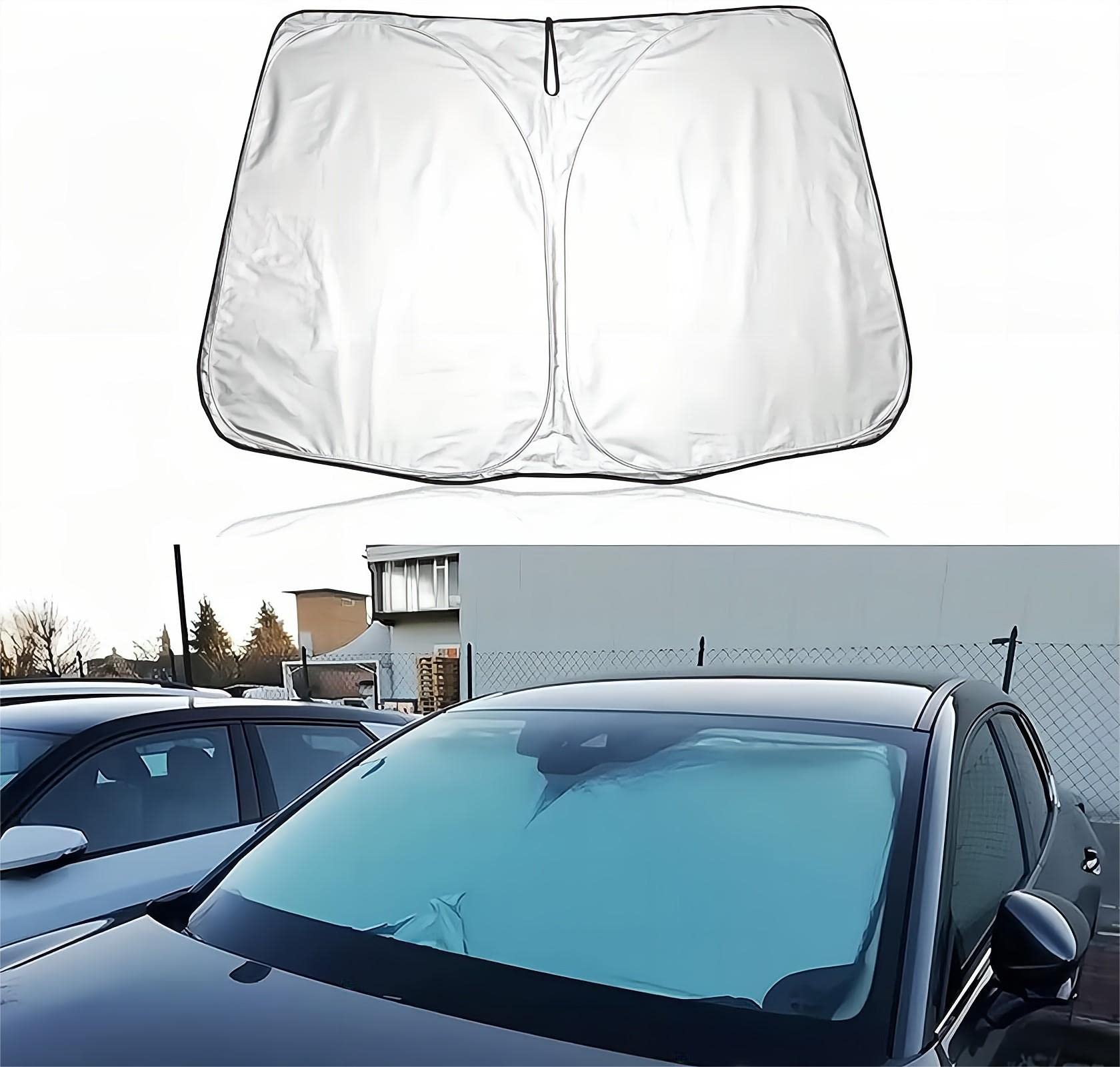 Sonnenschutz Auto Frontscheibe für Skoda Kodiaq, Sonnenschutz Auto Baby mit Uv Schutz Faltbarer Sonnenblende für Die Windschutzscheibe Auto Zubehör,B-Silver Sonnenschutz Auto Frontscheibe für Skoda Kodiaq, Sonnenschutz Auto Baby mit Uv Schutz Faltbarer Sonnenblende für Die Windschutzscheibe Auto Zubehör,B-Silver von KLLIKI