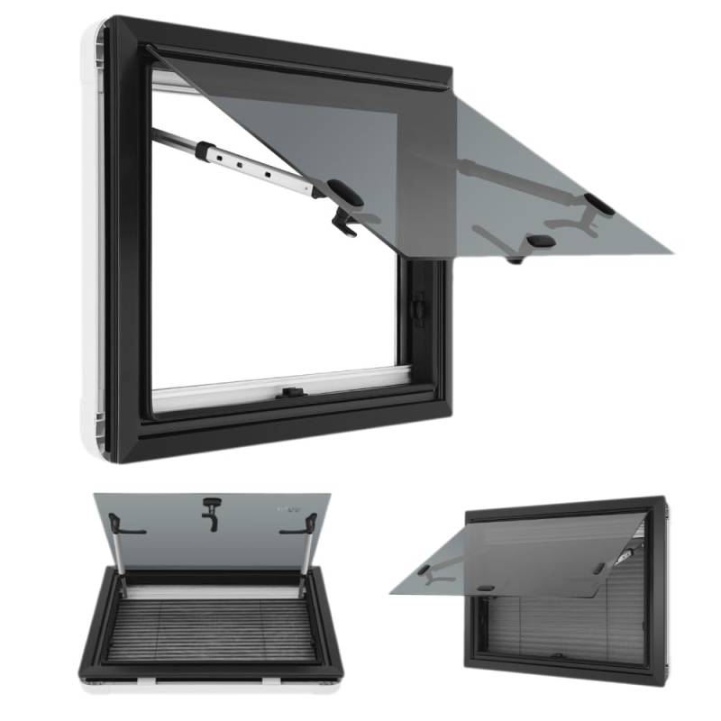 Wohnmobilfenster Caravan Seitenfenste mit Sonnen und Fliegengitter Externes Push Fenster für RV Wohnmobilfenster Camper Fenster für Wohnmobile, Anhänger und Pickup-Trucks von KLOOLIVE