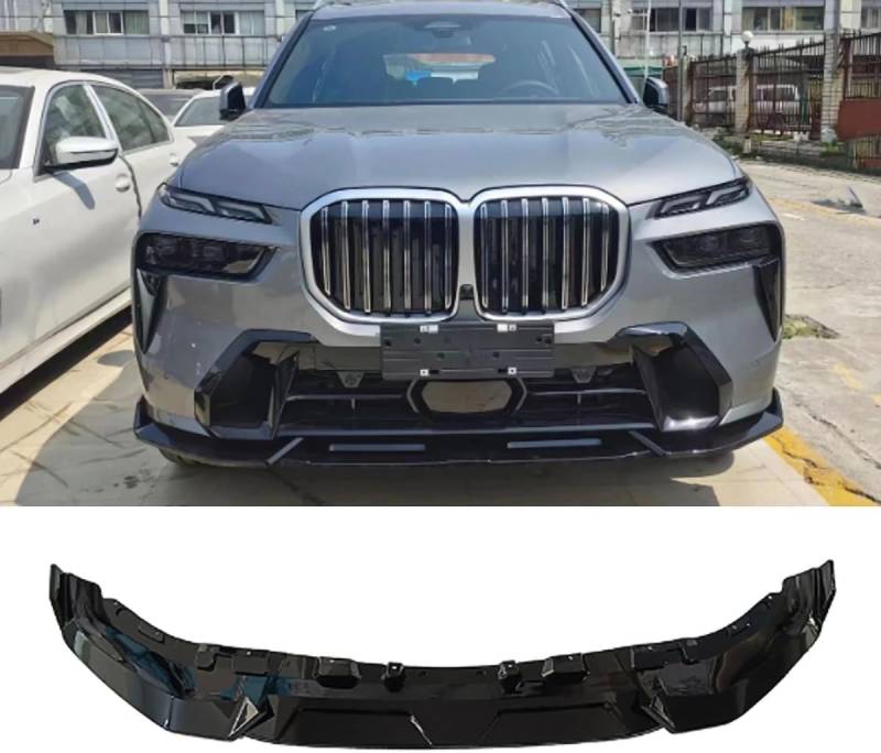 Auto Frontspoiler für BMW G07 X7 LCI 2023 2024,Antikollisionsschutz Frontlippe Spoiler,Spoilerlippe Diffusor Body Kit Frontstoßstangenlippe Auto Zubehör von KLUEES