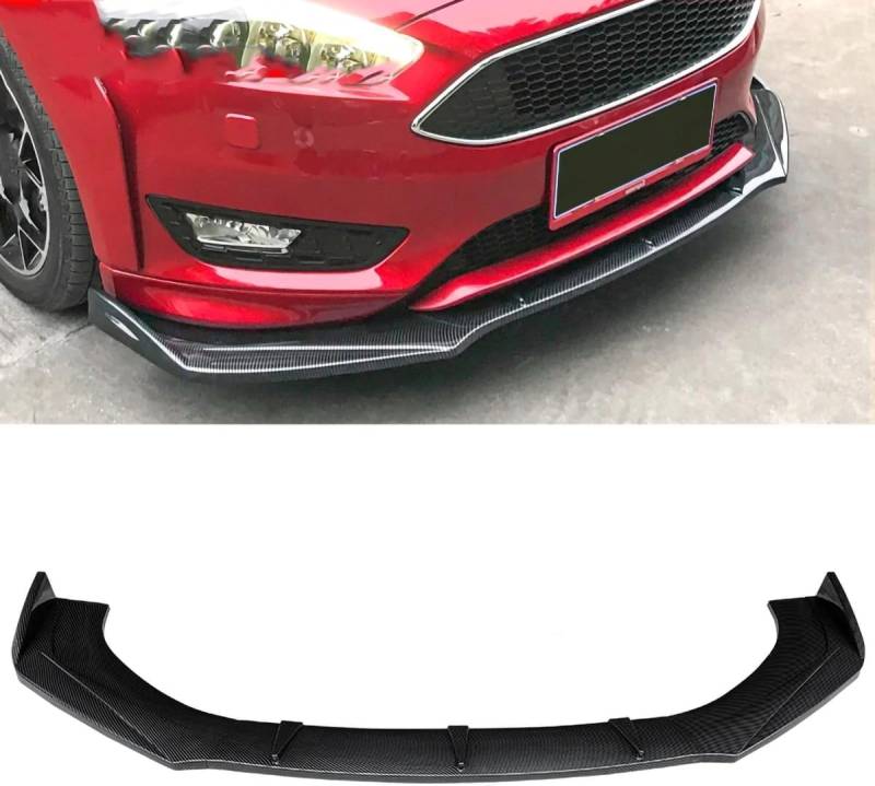 Auto Frontspoiler für Ford Fox ST 2014-2022,Antikollisionsschutz Frontlippe Spoiler,Spoilerlippe Diffusor Body Kit Frontstoßstangenlippe Auto Zubehör von KLUEES