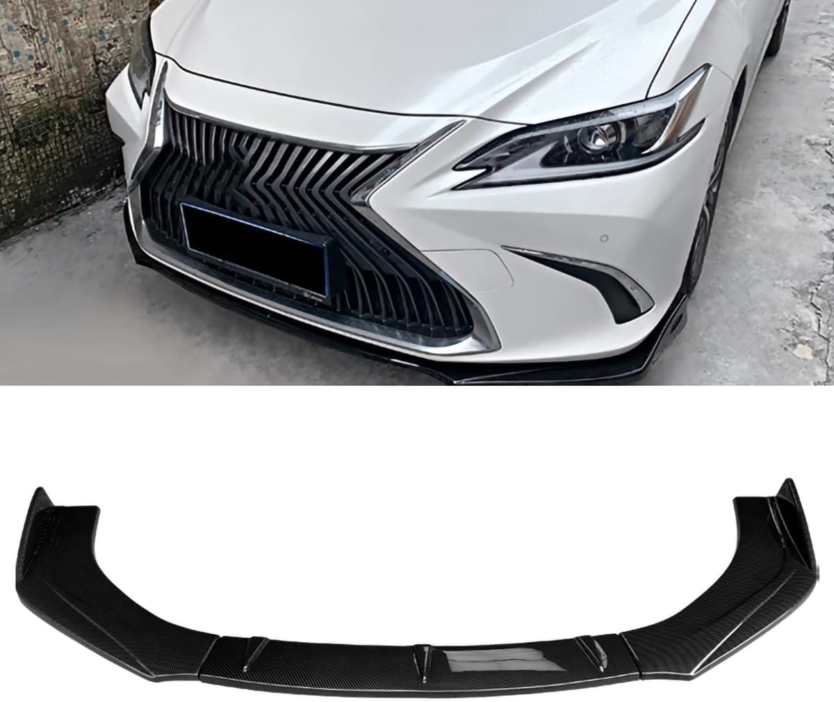 Auto Frontspoiler für Lexus ES 2018-2022,Antikollisionsschutz Frontlippe Spoiler,Spoilerlippe Diffusor Body Kit Frontstoßstangenlippe Auto Zubehör,A/Carbon Fiber Look Auto Frontspoiler für Lexus ES 2018-2022,Antikollisionsschutz Frontlippe Spoiler,Spoilerlippe Diffusor Body Kit Frontstoßstangenlippe Auto Zubehör,A/Carbon Fiber Look von KLUEES