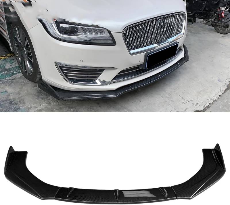 Auto Frontspoiler für Lincoln MKZ 2017-2020,Antikollisionsschutz Frontlippe Spoiler,Spoilerlippe Diffusor Body Kit Frontstoßstangenlippe Auto Zubehör von KLUEES