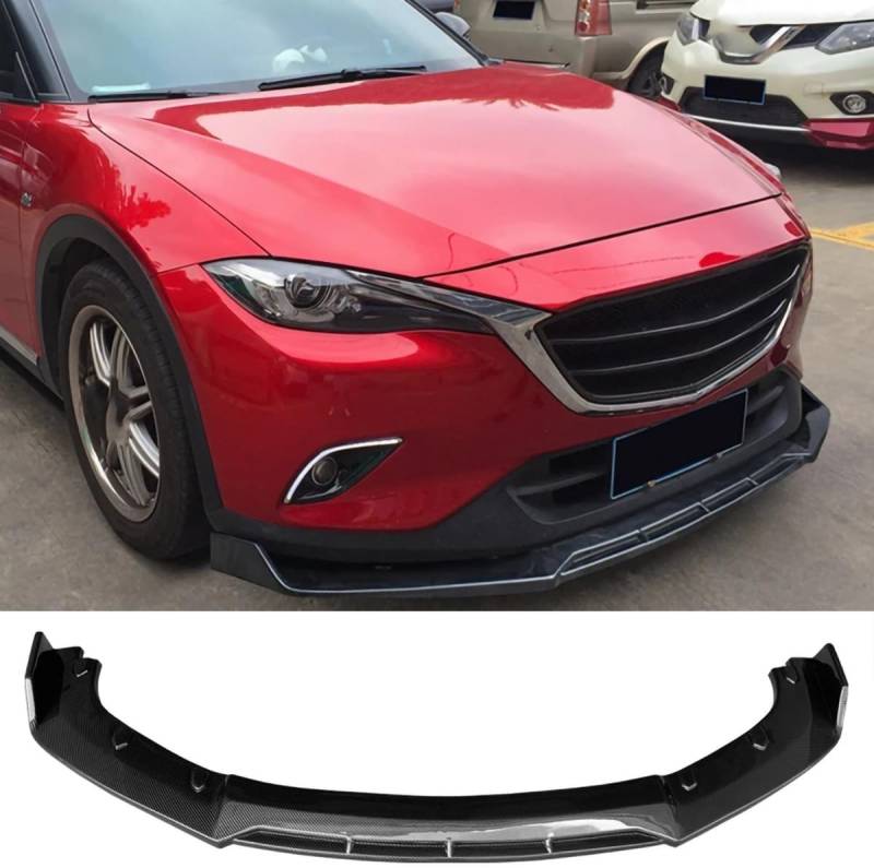 Auto Frontspoiler für Mazda CX-4 2016-2021,Antikollisionsschutz Frontlippe Spoiler,Spoilerlippe Diffusor Body Kit Frontstoßstangenlippe Auto Zubehör von KLUEES