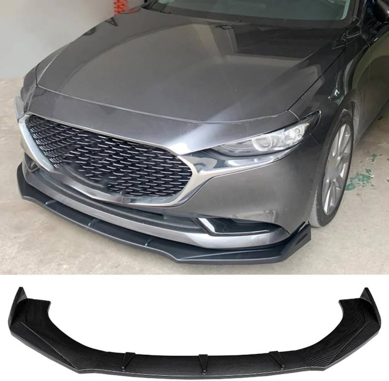 Auto Frontspoiler für Mazda3 Axela 2020-2021,Antikollisionsschutz Frontlippe Spoiler,Spoilerlippe Diffusor Body Kit Frontstoßstangenlippe Auto Zubehör von KLUEES