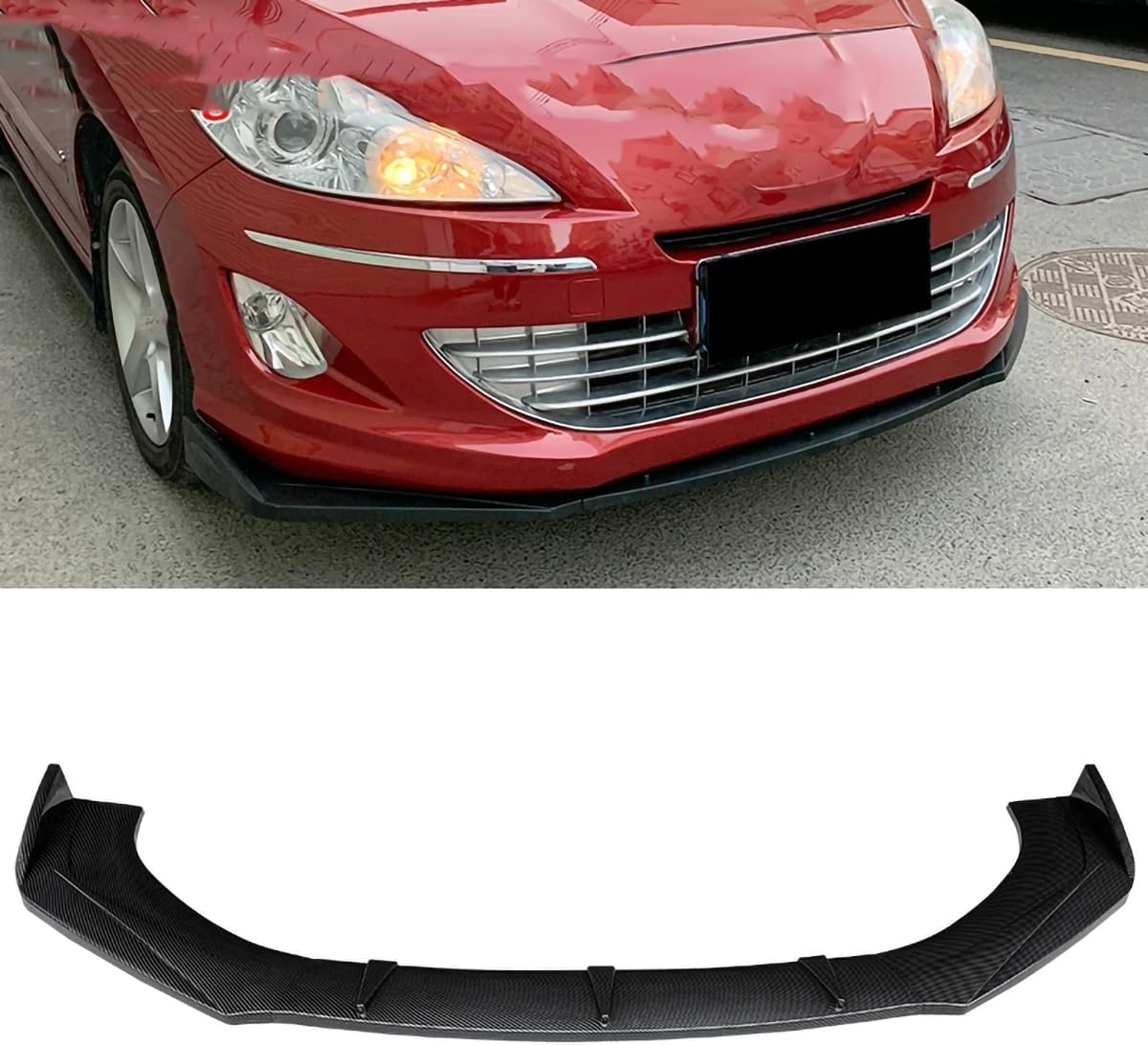 Auto Frontspoiler für Peugeot 408 2010-2013,Antikollisionsschutz Frontlippe Spoiler,Spoilerlippe Diffusor Body Kit Frontstoßstangenlippe Auto Zubehör,A/Carbon Fiber Look Auto Frontspoiler für Peugeot 408 2010-2013,Antikollisionsschutz Frontlippe Spoiler,Spoilerlippe Diffusor Body Kit Frontstoßstangenlippe Auto Zubehör,A/Carbon Fiber Look von KLUEES
