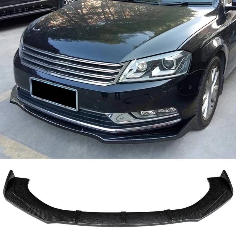 Auto Frontspoiler für VW Magotan B7 2012-2016,Antikollisionsschutz Frontlippe Spoiler,Spoilerlippe Diffusor Body Kit Frontstoßstangenlippe Auto Zubehör von KLUEES