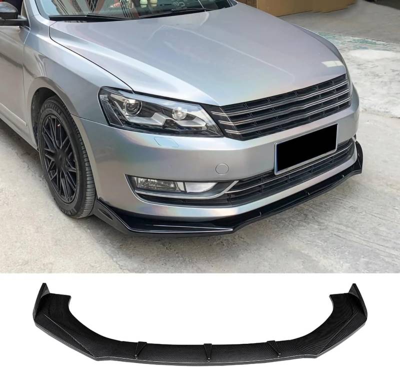 Auto Frontspoiler für VW Passat B7 2011-2015,Antikollisionsschutz Frontlippe Spoiler,Spoilerlippe Diffusor Body Kit Frontstoßstangenlippe Auto Zubehör von KLUEES