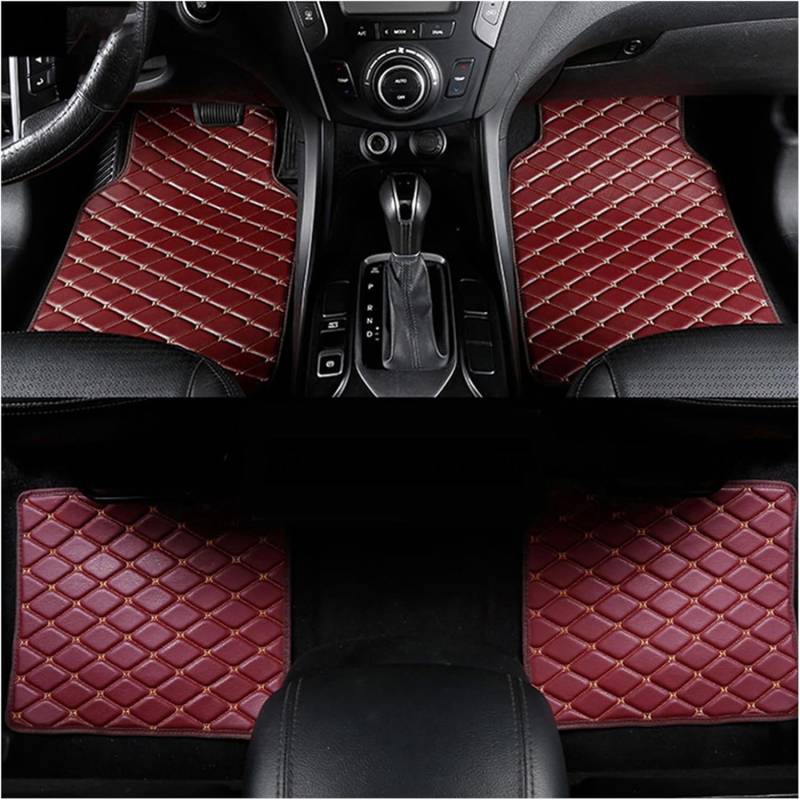 Auto Fußmatten für Lexus LBX 2024+,Allwetter wasserdichte rutschfeste Auto Fussmatten Set,rutschfest,Verschleißfeste AutofußMatten Teppiche,C Wine Red von KLUEES
