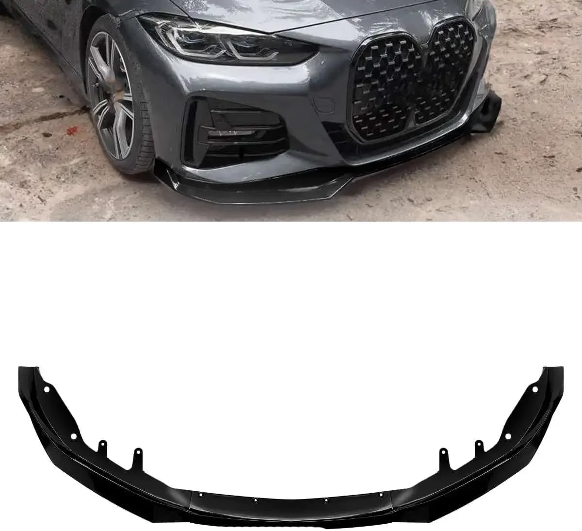 KLUEES Auto Frontspoiler für BMW 4 Series G22 G23 M440i M440d 2020-2024,Antikollisionsschutz Frontlippe Spoiler,Spoilerlippe Diffusor Body Kit Frontstoßstangenlippe Auto Zubehör,B/Glossy Black KLUEES Auto Frontspoiler für BMW 4 Series G22 G23 M440i M440d 2020-2024,Antikollisionsschutz Frontlippe Spoiler,Spoilerlippe Diffusor Body Kit Frontstoßstangenlippe Auto Zubehör,B/Glossy Black von KLUEES
