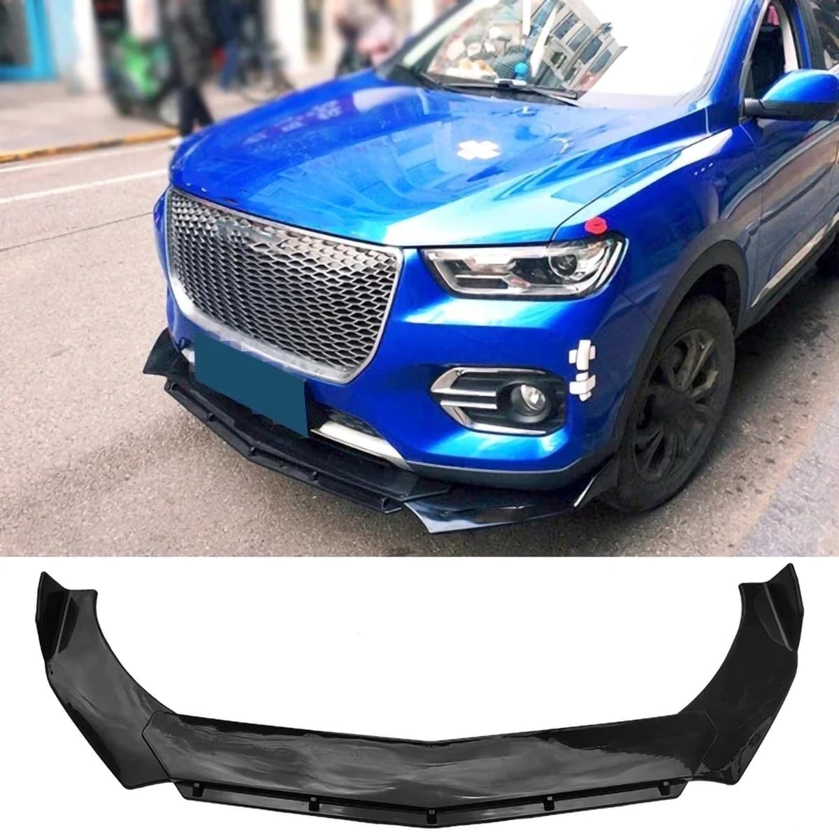 KLUEES Auto Frontspoiler für HAVAL H6 H4,Antikollisionsschutz Frontlippe Spoiler,Spoilerlippe Diffusor Body Kit Frontstoßstangenlippe Auto Zubehör,B/Glossy Black KLUEES Auto Frontspoiler für HAVAL H6 H4,Antikollisionsschutz Frontlippe Spoiler,Spoilerlippe Diffusor Body Kit Frontstoßstangenlippe Auto Zubehör,B/Glossy Black von KLUEES