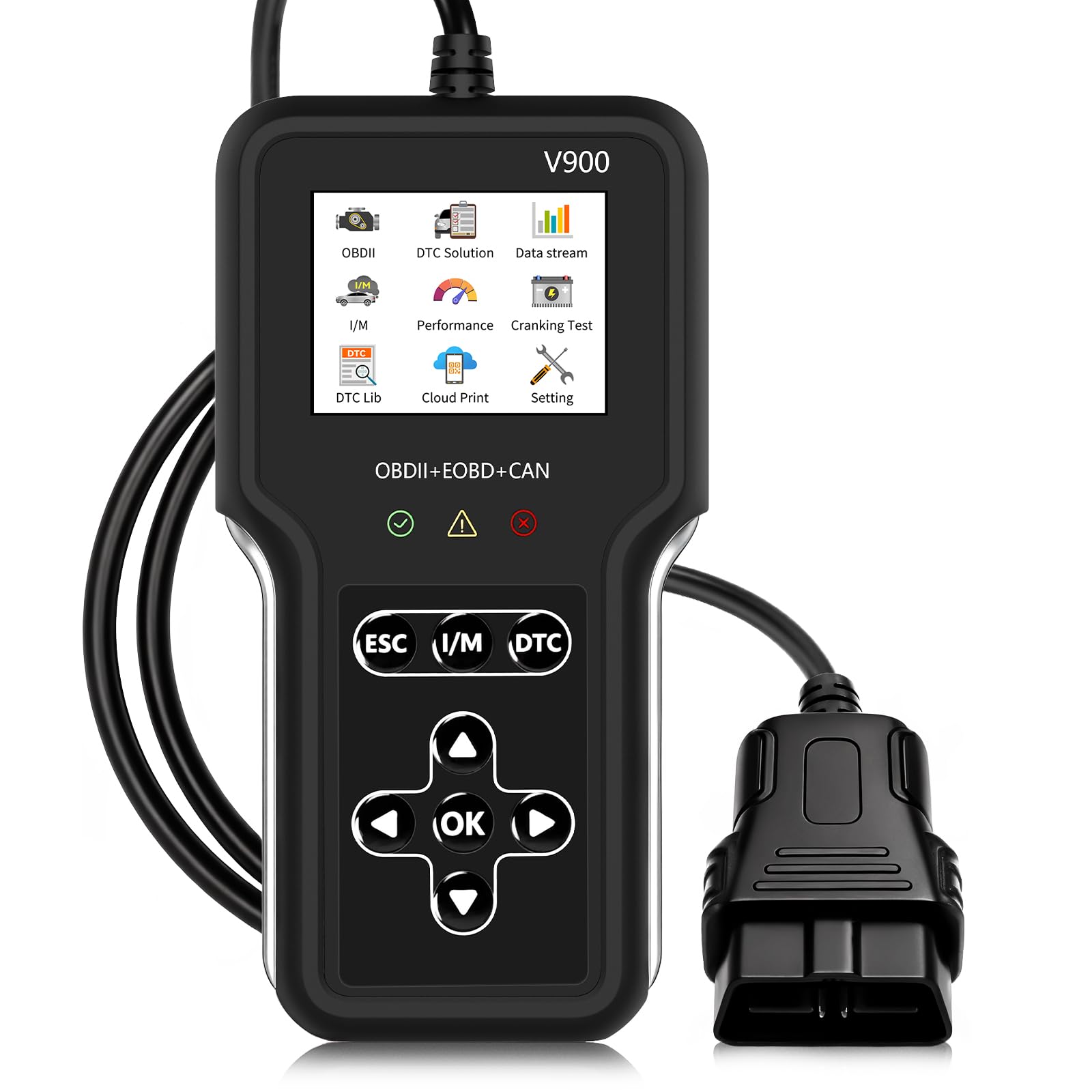 Obd2 Diagnosegerät für Alle Fahrzeuge,KLYNGTSK Diagnosegerät Auto 2.4 Inch Colour Screen for Cars from 1996,Unterstützt Hilfe bei der Fehlersuche,Batteriestarttest, Getriebemoduldiagnose(11 Languages) von KLYNGTSK