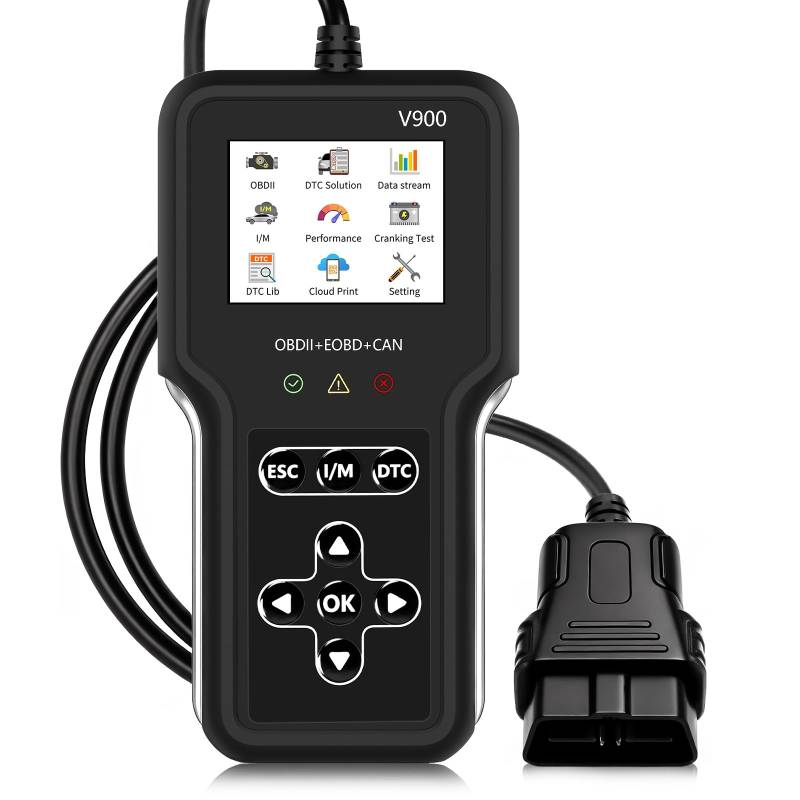 Obd2 Diagnosegerät für Alle Fahrzeuge,KLYNGTSK Diagnosegerät Auto 2.4 Inch Colour Screen for Cars from 1996,Unterstützt Hilfe bei der Fehlersuche,Batteriestarttest, Getriebemoduldiagnose(11 Languages) von KLYNGTSK