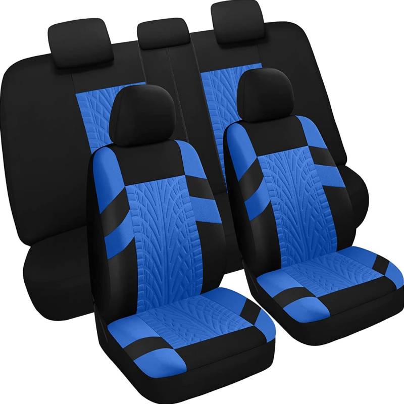 KLower Auto Sitzbezüge Stoff Set für Fo-rd Kuga III 2019 2020 2021 2022 2023, Autositzbezüge Seasons Protectors Schonbezüge Sitzschoner Innenraum Zubehör,C/Blue von KLower