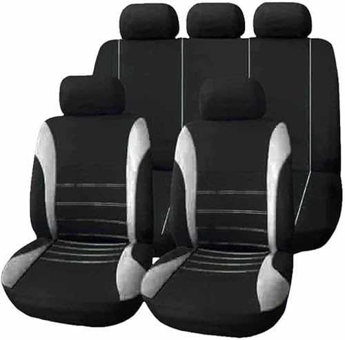 KLower Auto Sitzbezüge Stoff Set für Sk-oda Fabia PJ NJ 5J 3T4 3T5 6Y 6Y2 6Y5 2019-2025, Autositzbezüge Seasons Protectors Schonbezüge Sitzschoner Innenraum Zubehör,C/9pcs Set Grey KLower Auto Sitzbezüge Stoff Set für Sk-oda Fabia PJ NJ 5J 3T4 3T5 6Y 6Y2 6Y5 2019-2025, Autositzbezüge Seasons Protectors Schonbezüge Sitzschoner Innenraum Zubehör,C/9pcs Set Grey von KLower