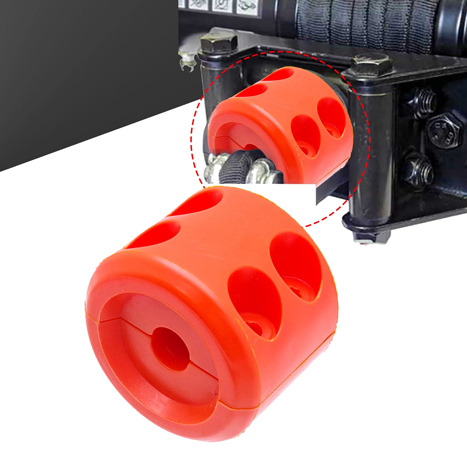 KMFCSHS Seilwinde Gummi Kabel Haken Stopper Universal Winde Kissen Seil Schnur Saver für ATV UTV mit Inbusschlüssel Schwarz KMFCSHS Seilwinde Gummi Kabel Haken Stopper Universal Winde Kissen Seil Schnur Saver für ATV UTV mit Inbusschlüssel Schwarz von KMFCSHS