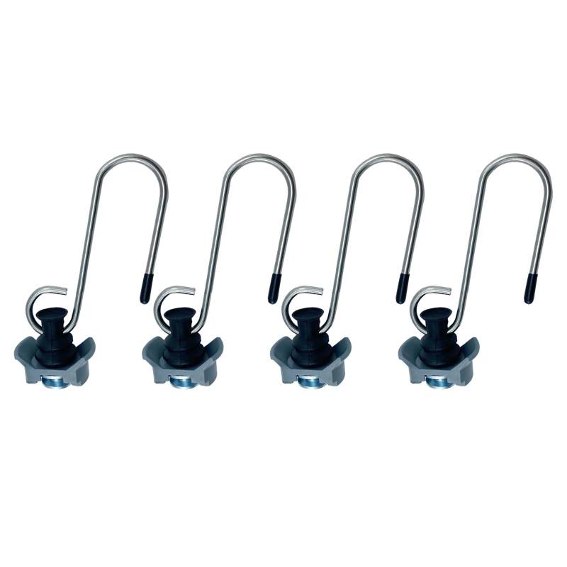 KMGDM 1 Stück / 4 Stück Haken für Airlineschienen, Schienenbeschläge, Einzelbolzen, L-Schienen-Spannanker mit Haken, einfache Installation von KMGDM