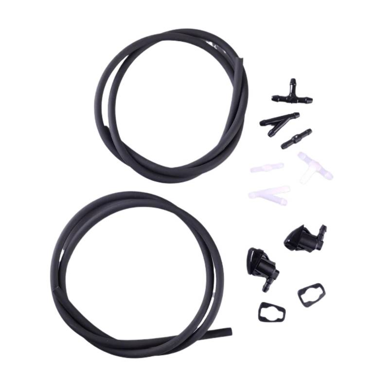 KMLONG 1 Paar Auto-Scheibenwischer-Unterlegscheiben-Sprühdüsen-Jet-Schlauch-Set, passend for Jeep, Grand Cherokee 2011–2017 55372143AB 68260443 Auto-Windschutzscheiben-Sprühdüse von KMLONG