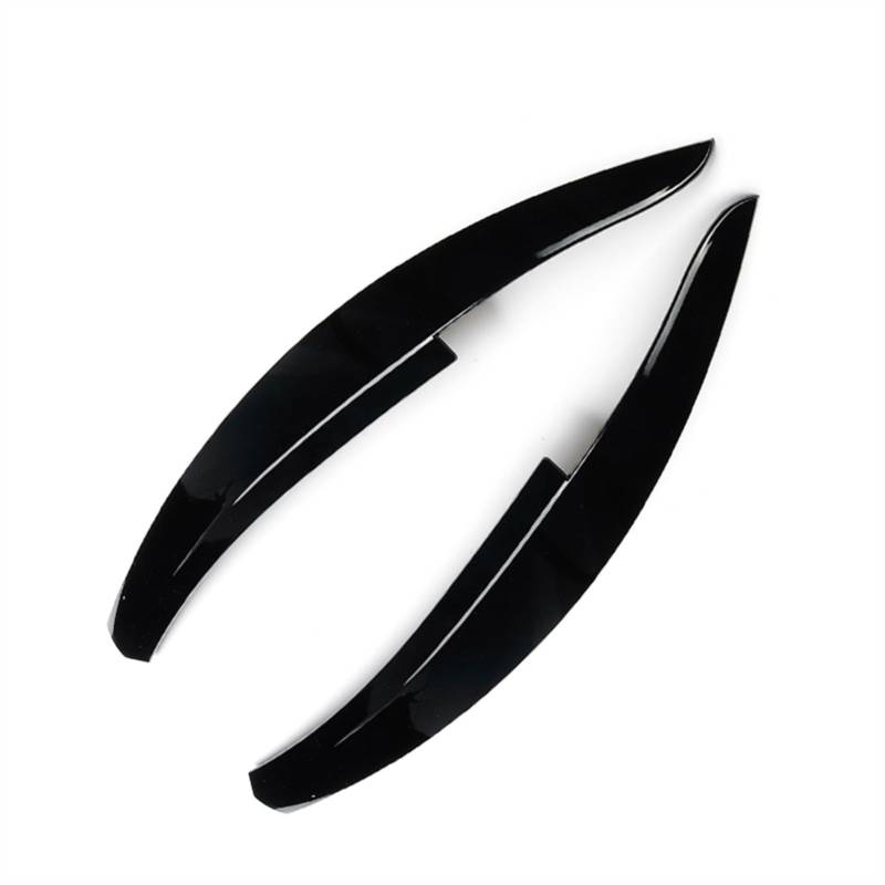 KMLONG 1 Paar glänzend schwarz/Carbonfaser-Frontscheinwerfer-Augenlid-Augenbrauen-Trimt passend for VW Scirocco R GTS 2008 2009 2010 2011 2012 2013–2017 Autoscheinwerfer-Stirn (Size : Gloss Black) von KMLONG