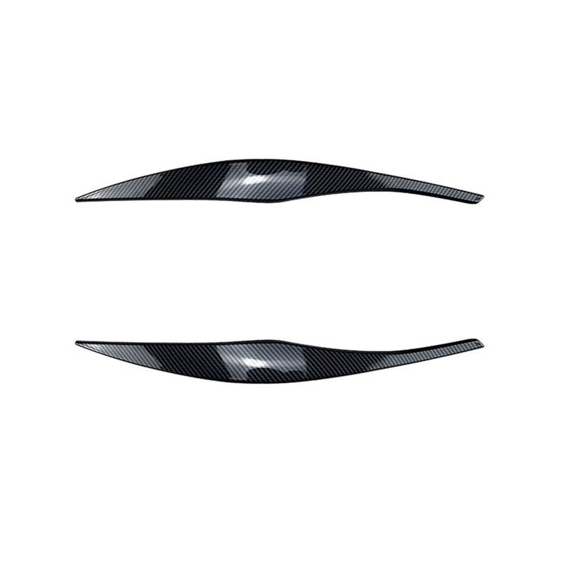 KMLONG 1 paar Auto Scheinwerfer Augenbraue Augenlider Trim Abdeckung Fit for BMW 3 Serie E90 E91 320i 330i 2005-2012 Aufkleber Augenlider Trim Abdeckung Autoscheinwerferblende(Carbon look) von KMLONG