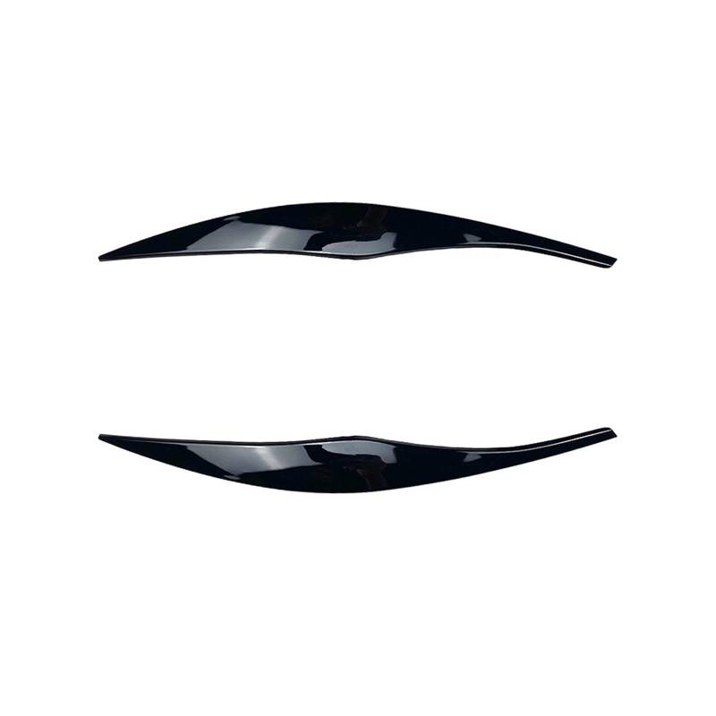 KMLONG 1 paar Auto Scheinwerfer Augenbraue Augenlider Trim Abdeckung Fit for BMW 3 Serie E90 E91 320i 330i 2005-2012 Aufkleber Augenlider Trim Abdeckung Autoscheinwerferblende(Glossy black) von KMLONG